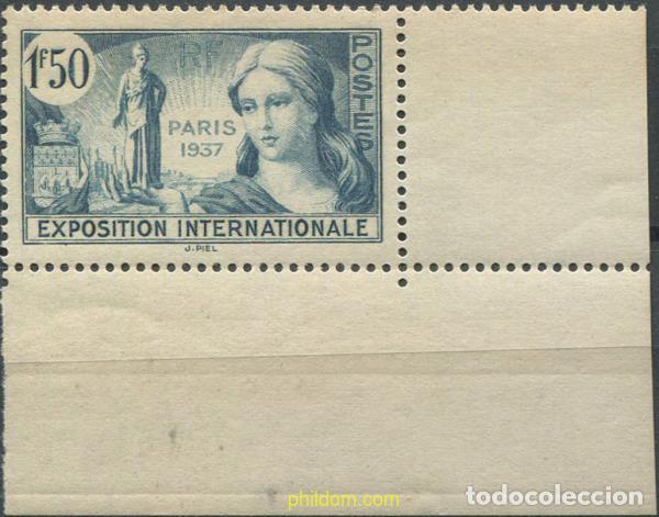 Sellos: 669749 MNH FRANCIA 1937 PROPAGANDA PARA LA EXPOSICION INTERNACIONAL DE PARIS, 1937