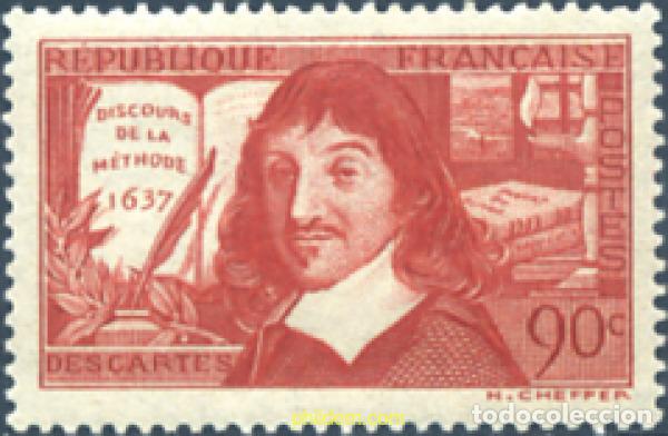Sellos: 248992 HINGED FRANCIA 1937 3 CENTENARIO DEL &rdquo;DISCOURS DE LA METHODE&rdquo; DE DESCARTES