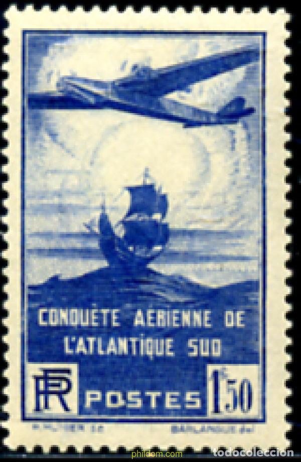 Sellos: 340871 HINGED FRANCIA 1936 TRAVESIA AEREA.