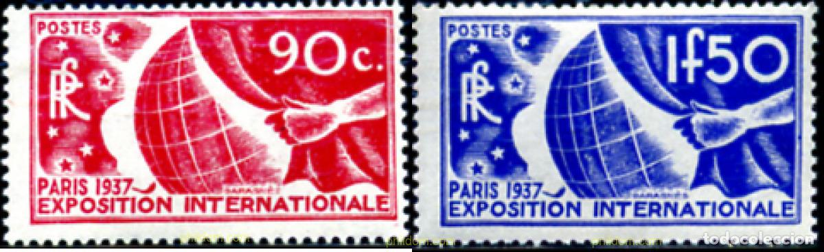 Sellos: 598451 HINGED FRANCIA 1936 PROPAGANDA PARA LA EXPOSICION INTERNACIONAL DE PARIS, 1937