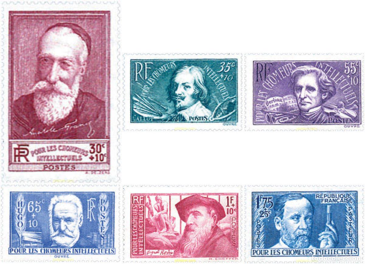 Sellos: 247052 HINGED FRANCIA 1938 A FAVOR DE LOS PARADOS INTELECTURALES