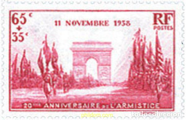 Sellos: 120601 MNH FRANCIA 1938 20 ANIVERSARIO DE LA VICTORIA