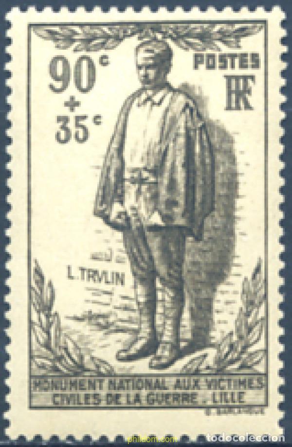 Briefmarken: 120669 MNH FRANCIA 1939 MONUMENTO A LAS VICTIMAS CIVILES DE LA GUERRA DE 1914-1918