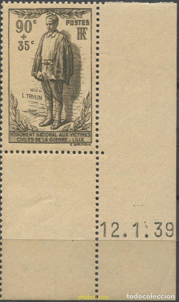 Briefmarken: 669729 MNH FRANCIA 1939 MONUMENTO A LAS VICTIMAS CIVILES DE LA GUERRA DE 1914-1918
