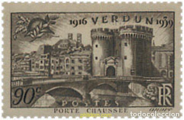 Timbres: 247100 HINGED FRANCIA 1939 23 ANIVERSARIO DE LA VICTORIA DE VERDUN