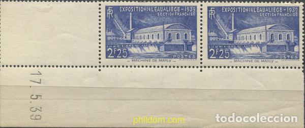 Briefmarken: 669747 MNH FRANCIA 1939 EXPOSICION DEL AGUA EN LIEGE