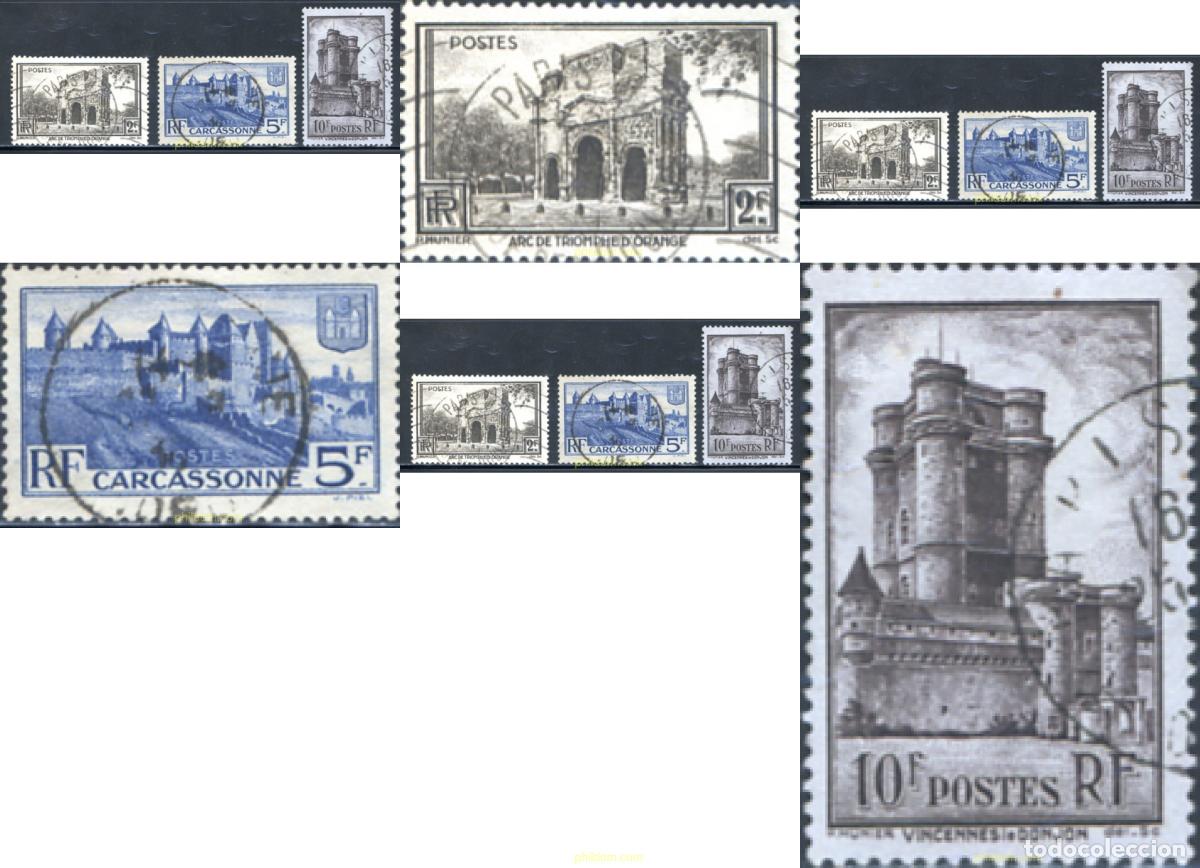Sellos: 248998 USED FRANCIA 1938 MONUMENTOS Y LUGARES