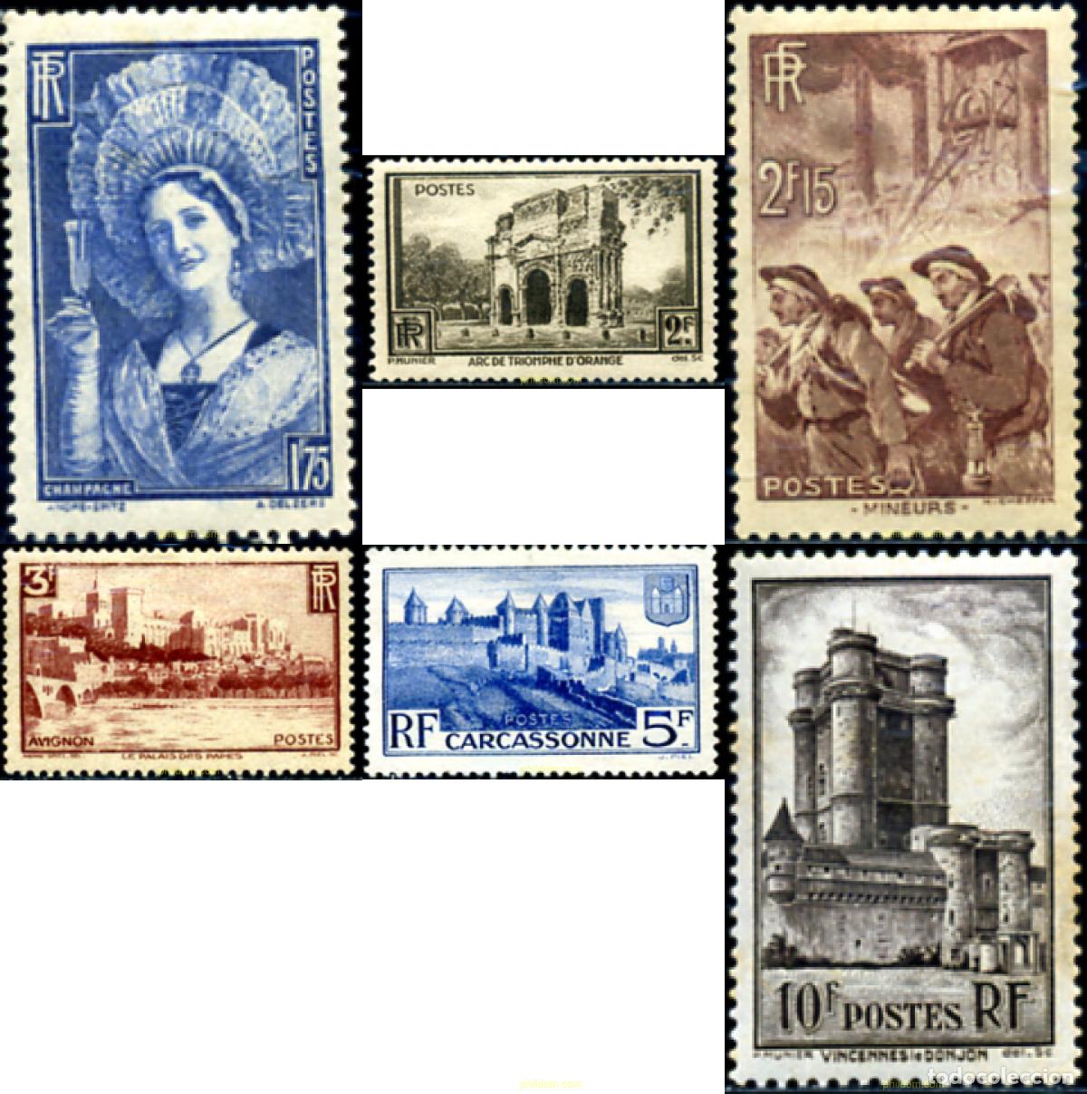 Sellos: 342098 HINGED FRANCIA 1938 MONUMENTOS Y LUGARES