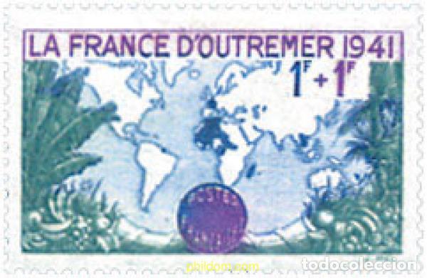 Sellos: 247115 HINGED FRANCIA 1941 PARA LA FRANCIA AL OTRO LADO DEL MAR