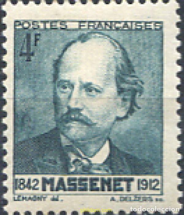 Sellos: 120793 MNH FRANCIA 1942 CENTENARIO DEL NACIMIENTO DE JULES MASSENET