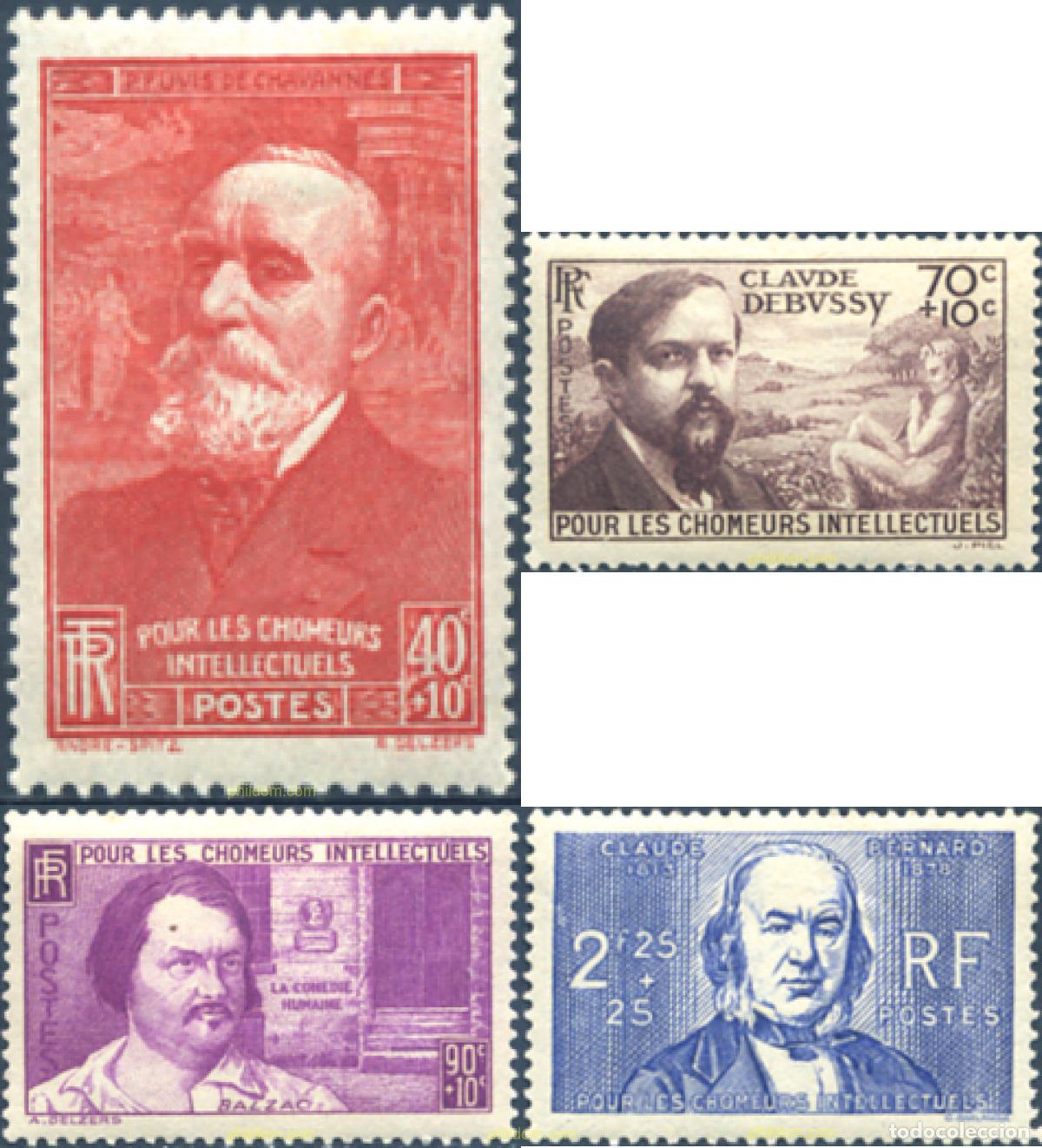 Sellos: 247057 HINGED FRANCIA 1939 A BENEFICIO DE LOS PARADOS INTELECTUALES