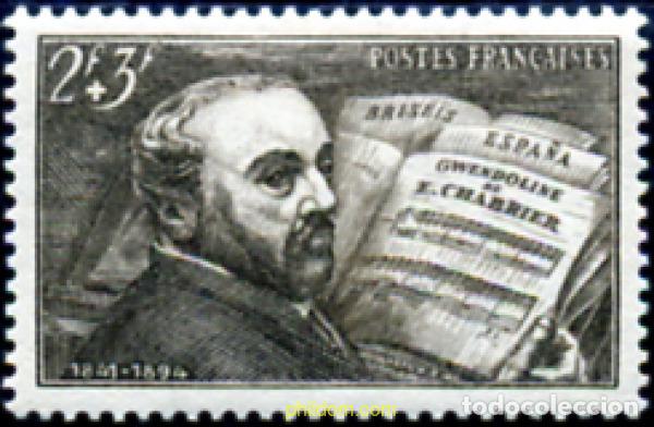 Sellos: 120790 MNH FRANCIA 1942 CENTENARIO DEL NACIMIENTO DE EMMANUEL CHABRIER