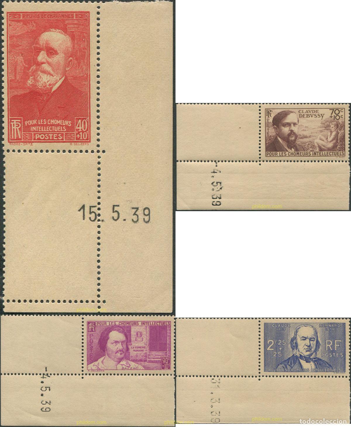 Sellos: 669719 MNH FRANCIA 1939 A BENEFICIO DE LOS PARADOS INTELECTUALES