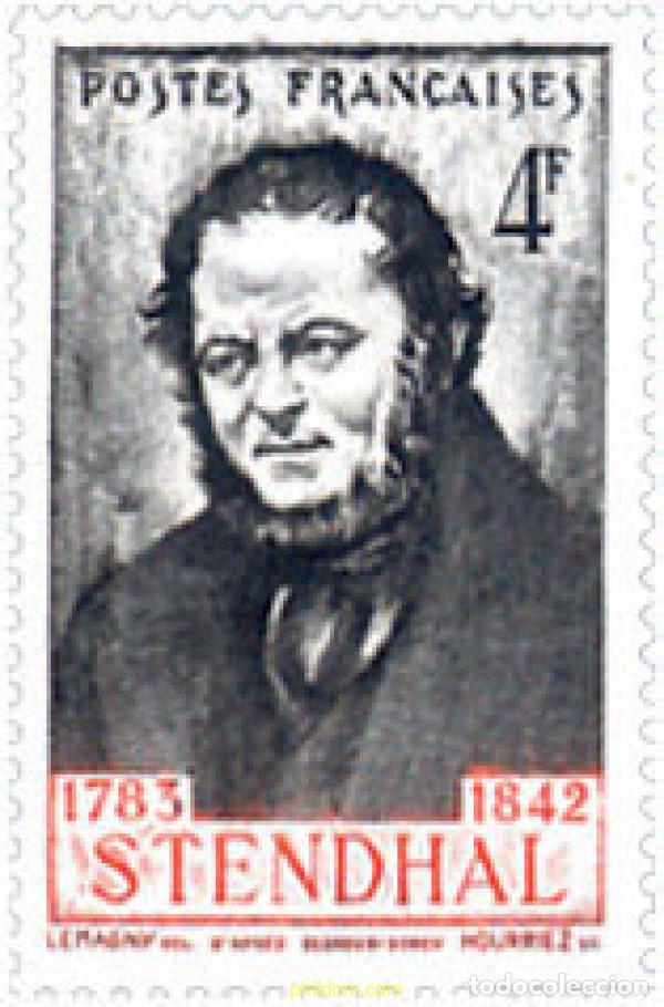 Sellos: 247147 HINGED FRANCIA 1942 CENTENARIO DE LA MUERTE DE HENRI BEYLE, DE STENDHAL