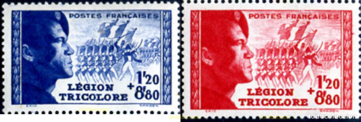 Francobolli: 120811 MNH FRANCIA 1942 PARA LA LEGION TRICOLOR