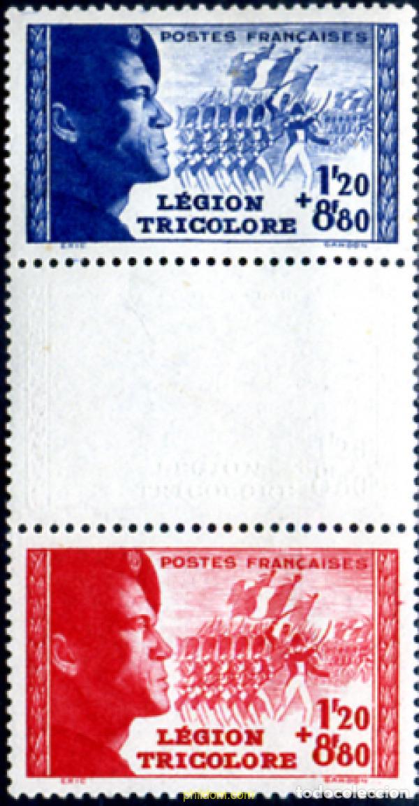 Timbres: 160516 MNH FRANCIA 1942 PARA LA LEGION TRICOLOR