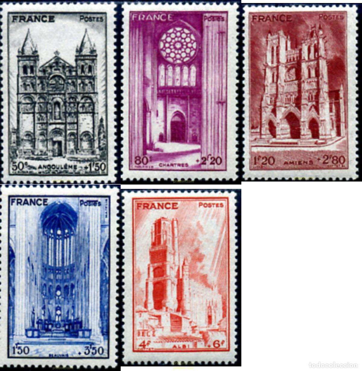 Sellos: 247166 HINGED FRANCIA 1944 CATEDRALES