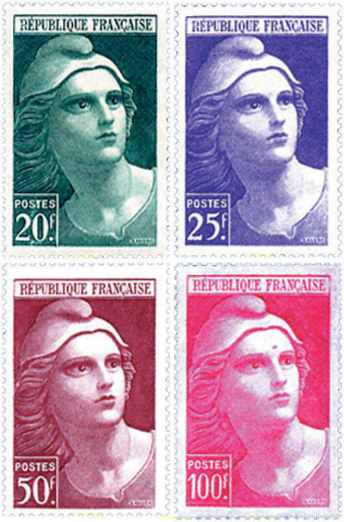 Sellos: 120901 MNH FRANCIA 1945 MARIANNE DE GANDON