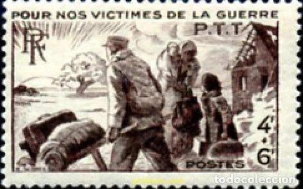 Sellos: 120931 MNH FRANCIA 1945 A BENEFICIO DE LAS VICTIMAS DE LA GUERRA