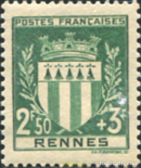 Sellos: 373003 MNH FRANCIA 1941 ESCUDOS DE CIUDADES