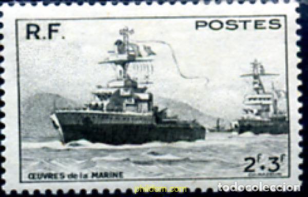 Sellos: 247183 HINGED FRANCIA 1946 PARA LAS OBRAS DE LA MARINA