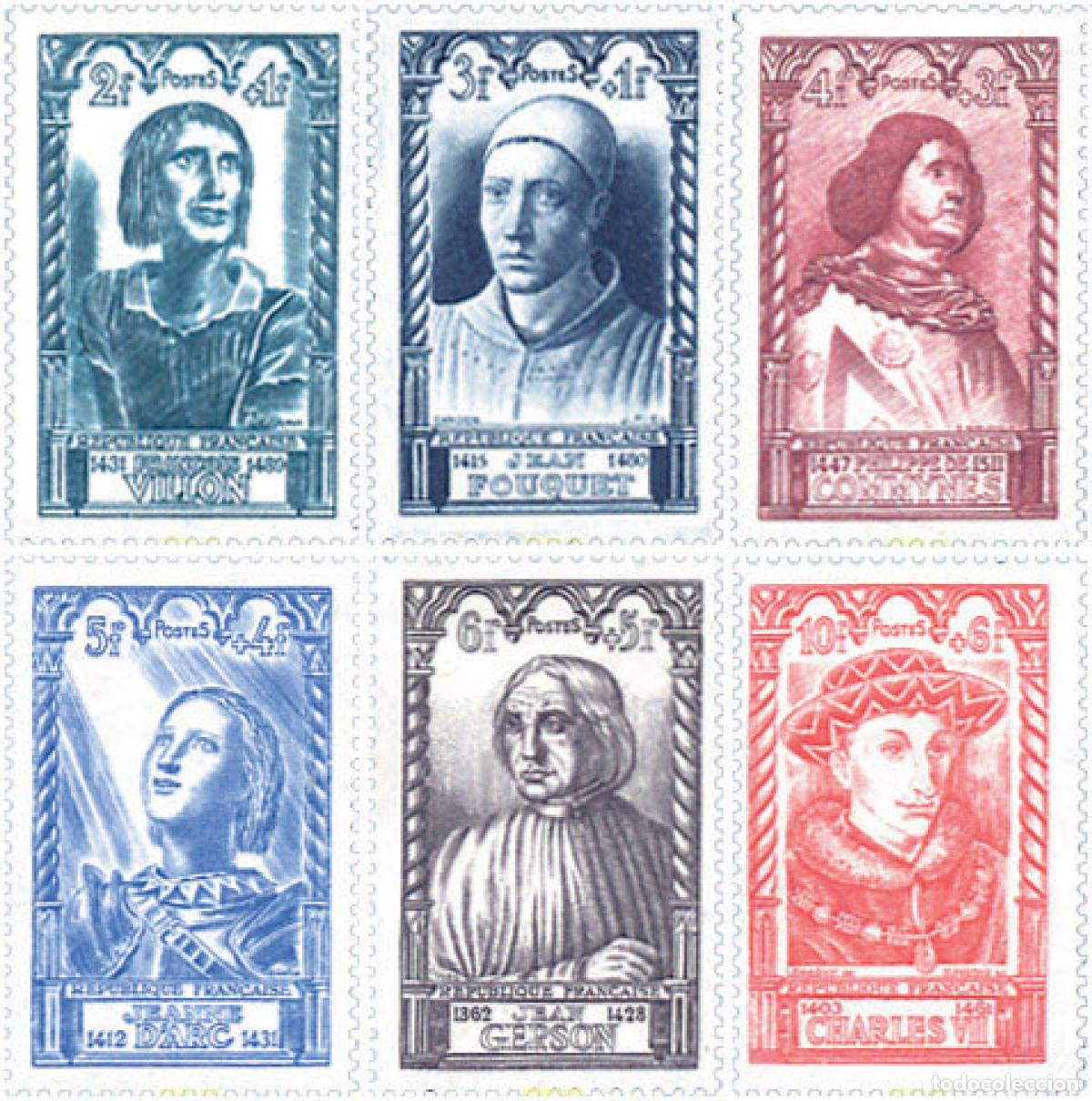 Sellos: 121004 MNH FRANCIA 1946 PERSONAJES CELEBRES