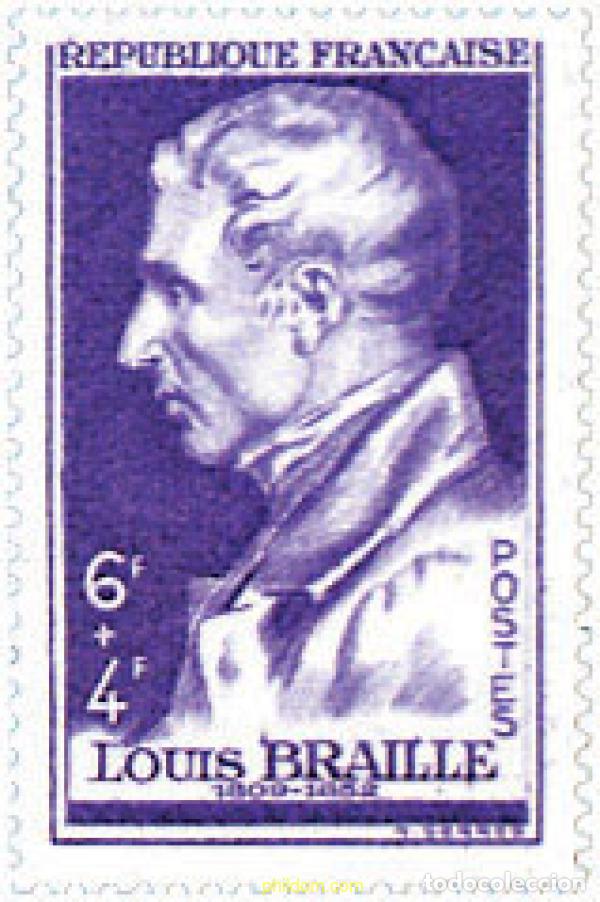 Sellos: 247192 HINGED FRANCIA 1948 LOUIS BRAILLE