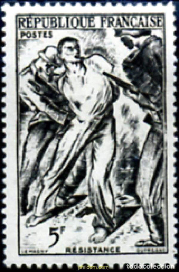 Selos: 247201 HINGED FRANCIA 1947 RESISTENCIA