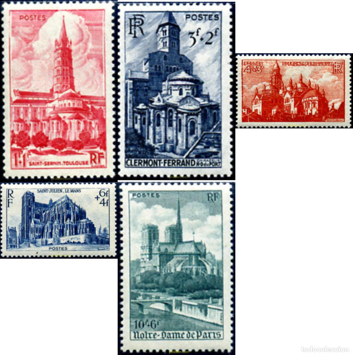 Sellos: 121016 MNH FRANCIA 1947 CATEDRALES