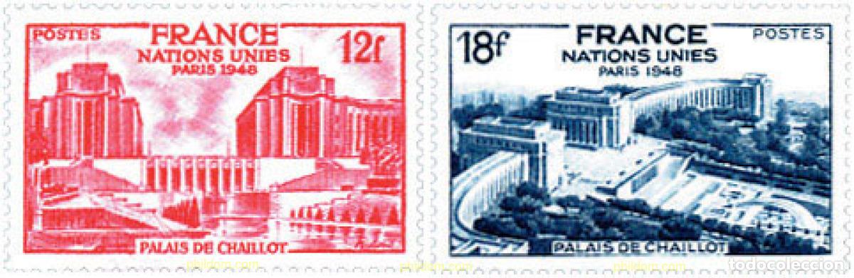 Sellos: 342569 HINGED FRANCIA 1948 ASAMBLEA GENERAL DE LAS NACIONES UNIDAS