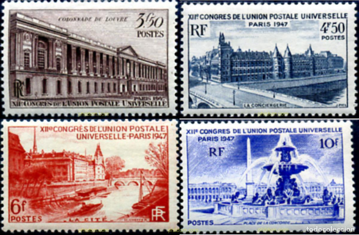 Sellos: 247190 HINGED FRANCIA 1947 12 CONGRESO DE LA UPU