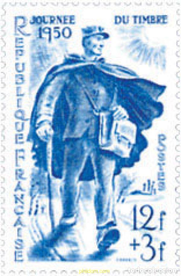 Sellos: 121201 MNH FRANCIA 1950 DIA DEL SELLO