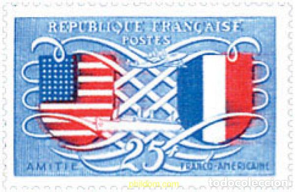 Sellos: 342573 HINGED FRANCIA 1949 AMISTAD FRANCO-AMERICANA