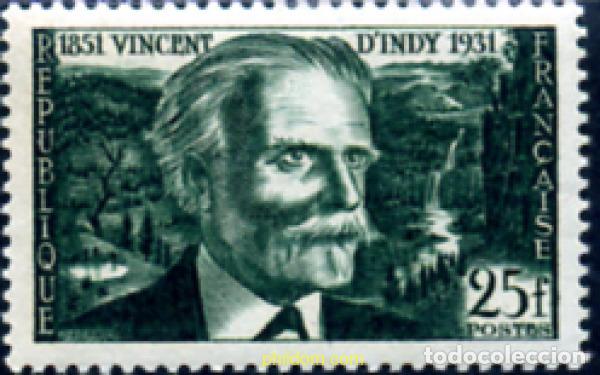 Sellos: 121262 MNH FRANCIA 1951 100 ANIVERSARIO DEL NACIMIENTO DEL COMPOSITOR VINCENT D'INDY