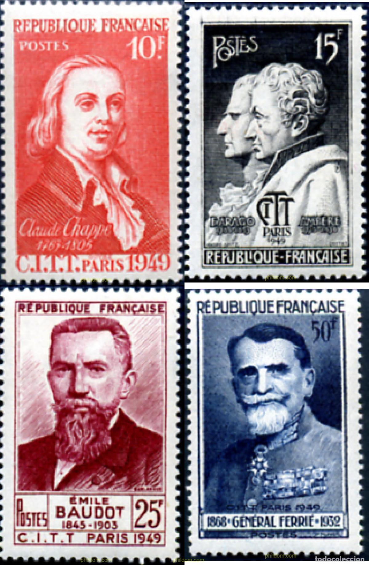 Sellos: 247210 MNH FRANCIA 1949 CONGRESO INTERNACIONAL DE TELEGRAFIA Y TELEFONIA