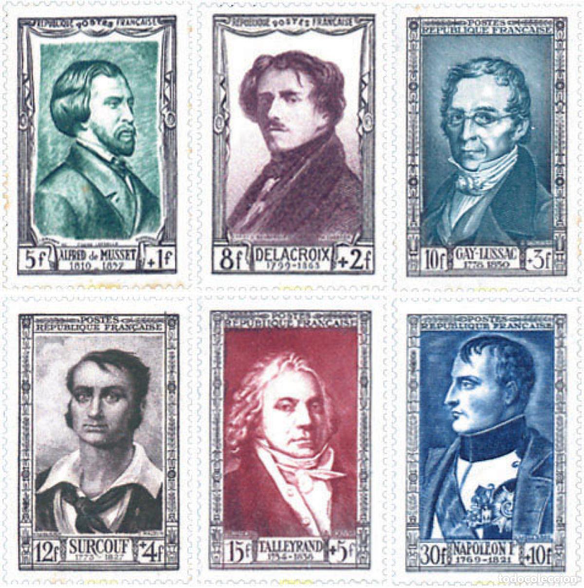 Sellos: 121268 MNH FRANCIA 1951 PERSONAJES CELEBRES