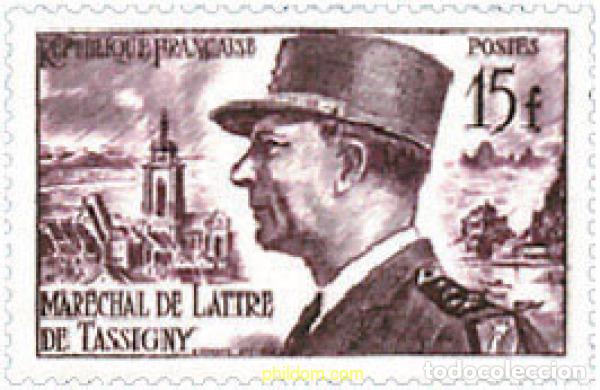 Sellos: 121294 MNH FRANCIA 1952 MARISCAL DE LATTRE DE TASSIGNY