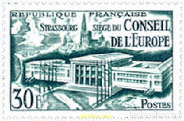 Sellos: 121298 MNH FRANCIA 1952 REUNION DEL CONSEJO DE EUROPA EN ESTRASBURGO