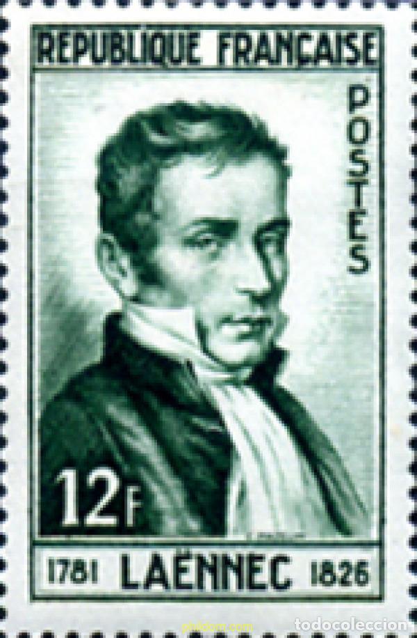 Sellos: 121304 MNH FRANCIA 1952 RENE LAENNEC