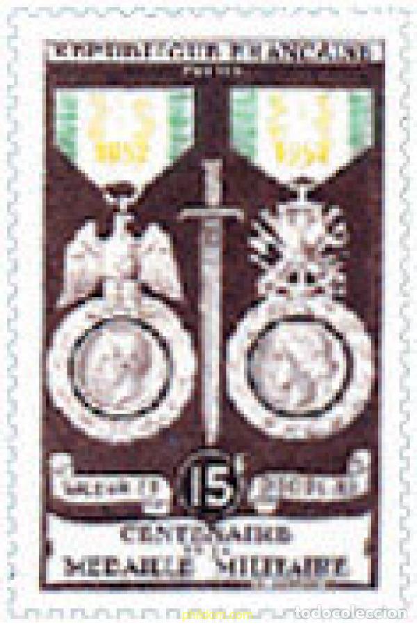 Sellos: 352681 HINGED FRANCIA 1952 CENTENARIO DE LA MEDALLA MILITAR