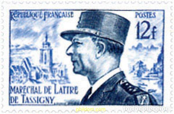 Sellos: 121319 MNH FRANCIA 1954 MARISCAL DE LATTRE DE TASSIGNY
