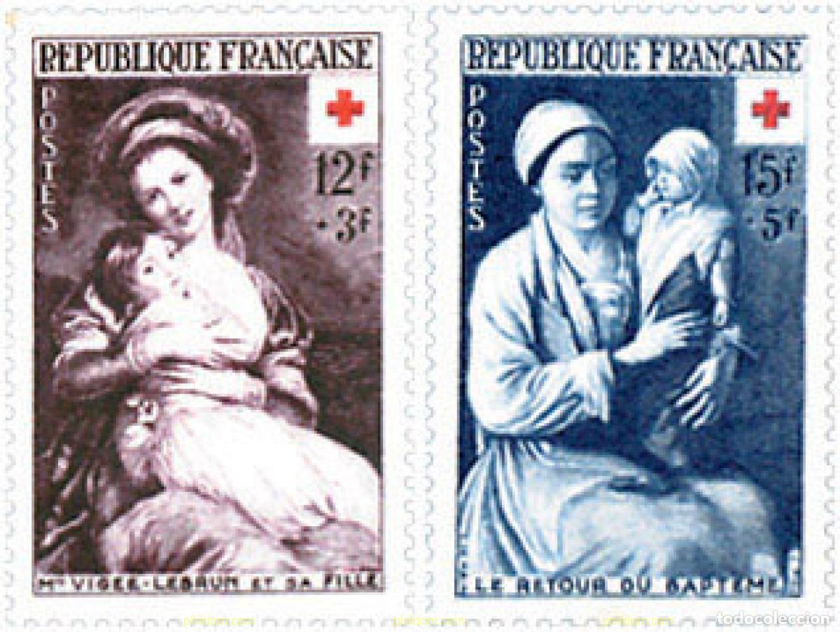 Sellos: 121314 MNH FRANCIA 1953 PRO CRUZ ROJA