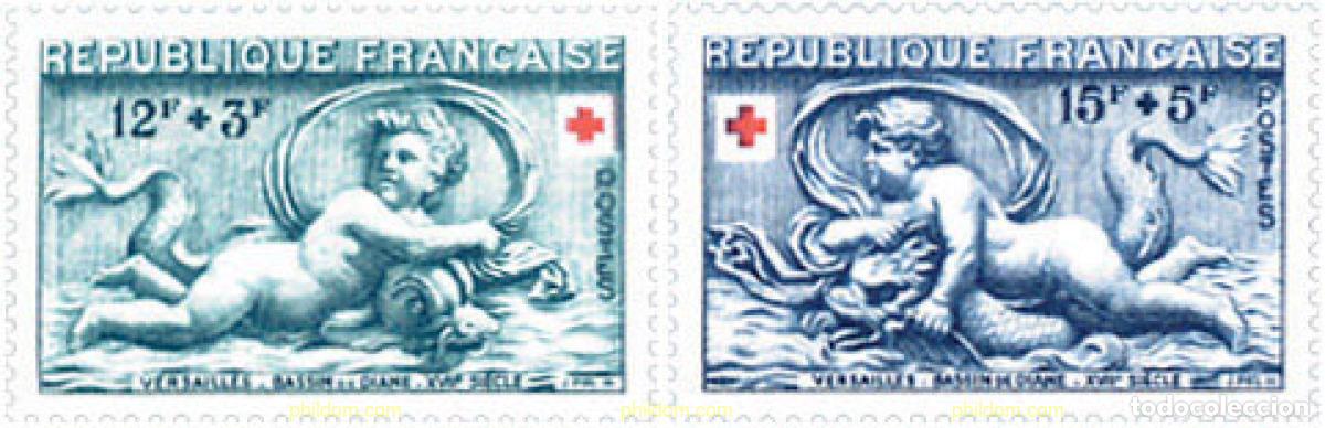 Sellos: 121305 MNH FRANCIA 1952 PRO CRUZ ROJA