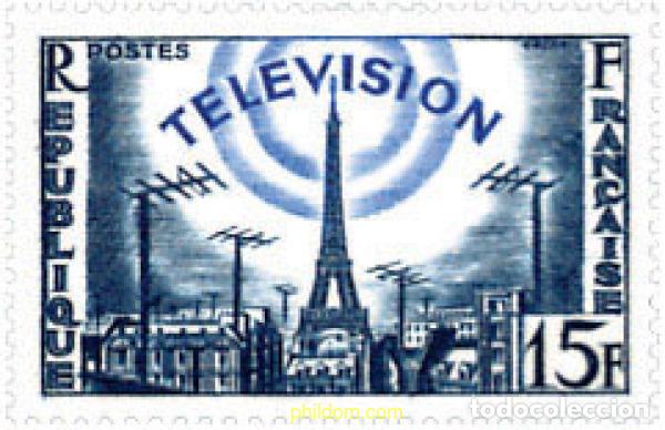 Sellos: 121345 MNH FRANCIA 1955 LA TELEVISION