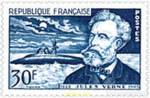 Timbres: 121351 MNH FRANCIA 1955 50 ANIVERSARIO DE LA MUERTE DE JULIO VERNE