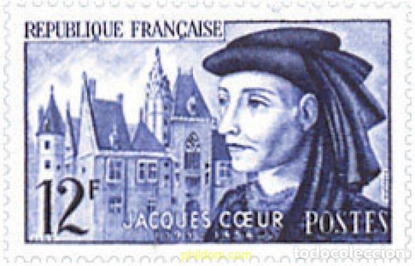 Timbres: 342608 HINGED FRANCIA 1955 5 CENTENARIO DE LA MUERTE DE JACQUES COEUR