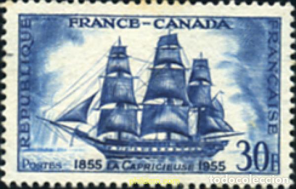 Timbres: 356092 HINGED FRANCIA 1955 CENTENARIO DE LA AMISTAD FRANCO-CANADIENSE