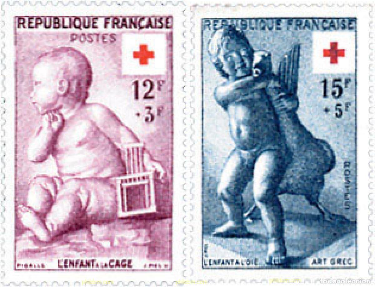 Stamps: 121367 MNH FRANCIA 1955 PRO CRUZ ROJA