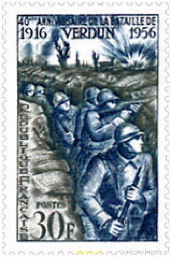 Sellos: 121374 MNH FRANCIA 1956 40 ANIVERSARIO DE LA VICTORIA DE VERDUN
