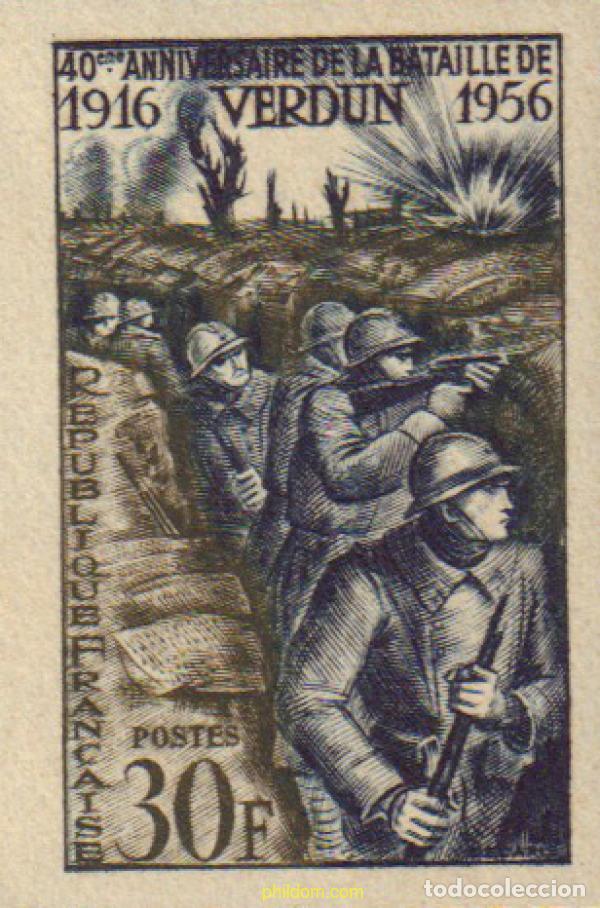 Sellos: 588137 MNH FRANCIA 1956 40 ANIVERSARIO DE LA VICTORIA DE VERDUN
